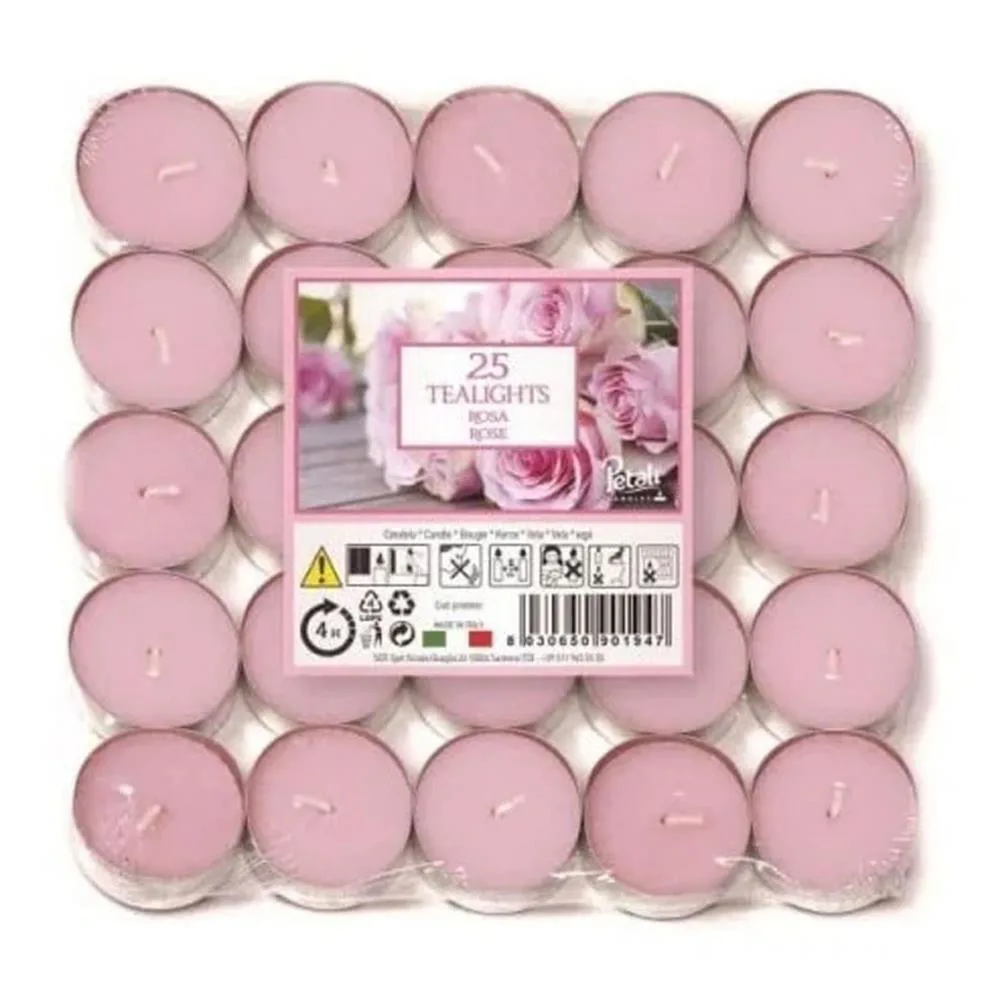 Petali Rose Tealights (Pack of 25)