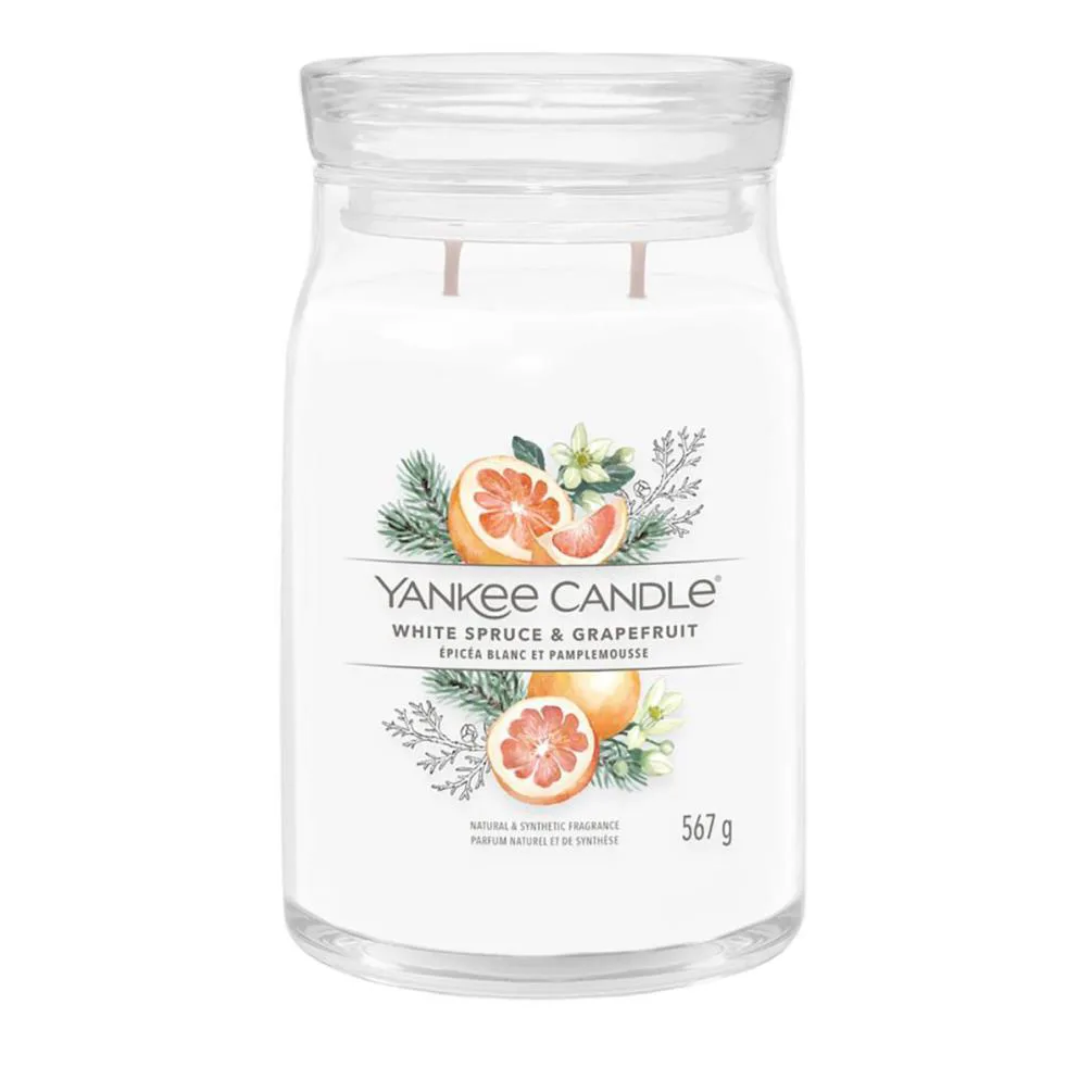 Yankee Candle White Spruce & Grapefruit Large Jar