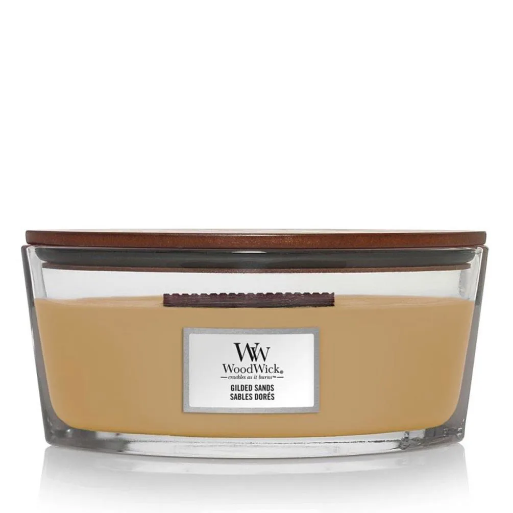 WoodWick Gilded Sands HearthWick Ellipse Jar Candle