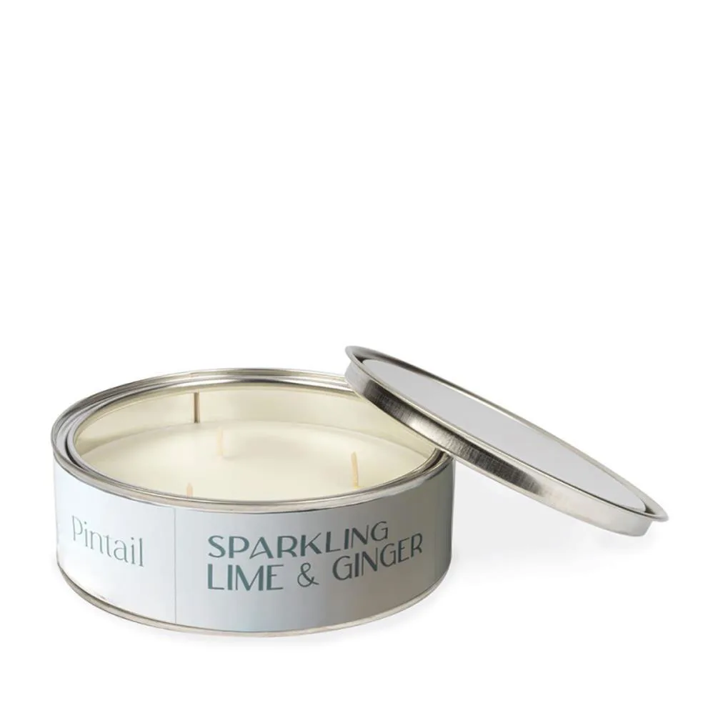 Pintail Candles Sparkling Lime &amp; Ginger Triple Wick Tin Candle