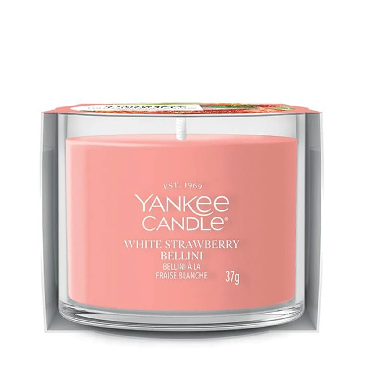 Yankee Candle White Strawberry Bellini Filled Votive Candle