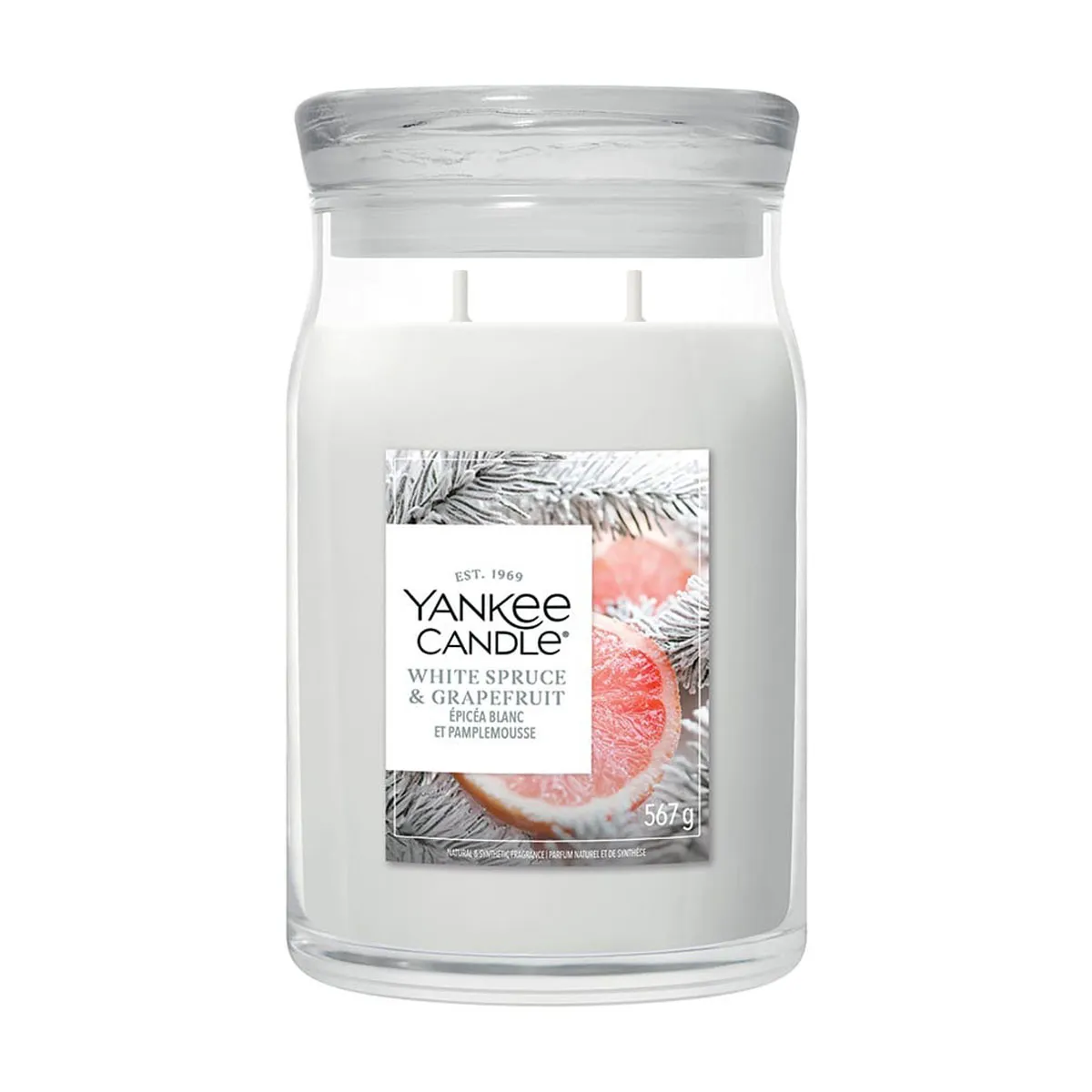 Yankee Candle White Spruce & Grapefruit Large Jar