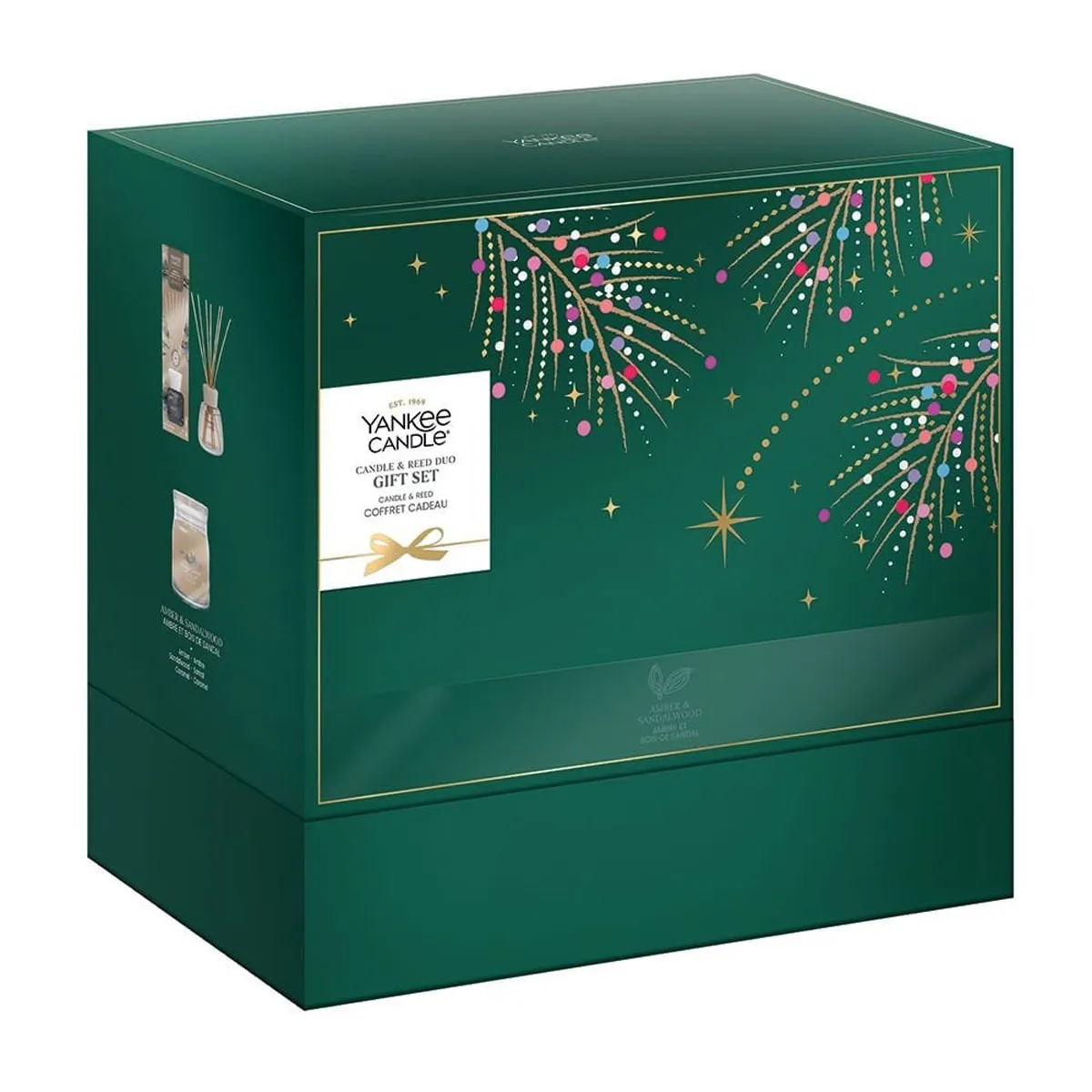 Yankee Candle Medium Jar & Reed Diffuser Christmas Gift Set