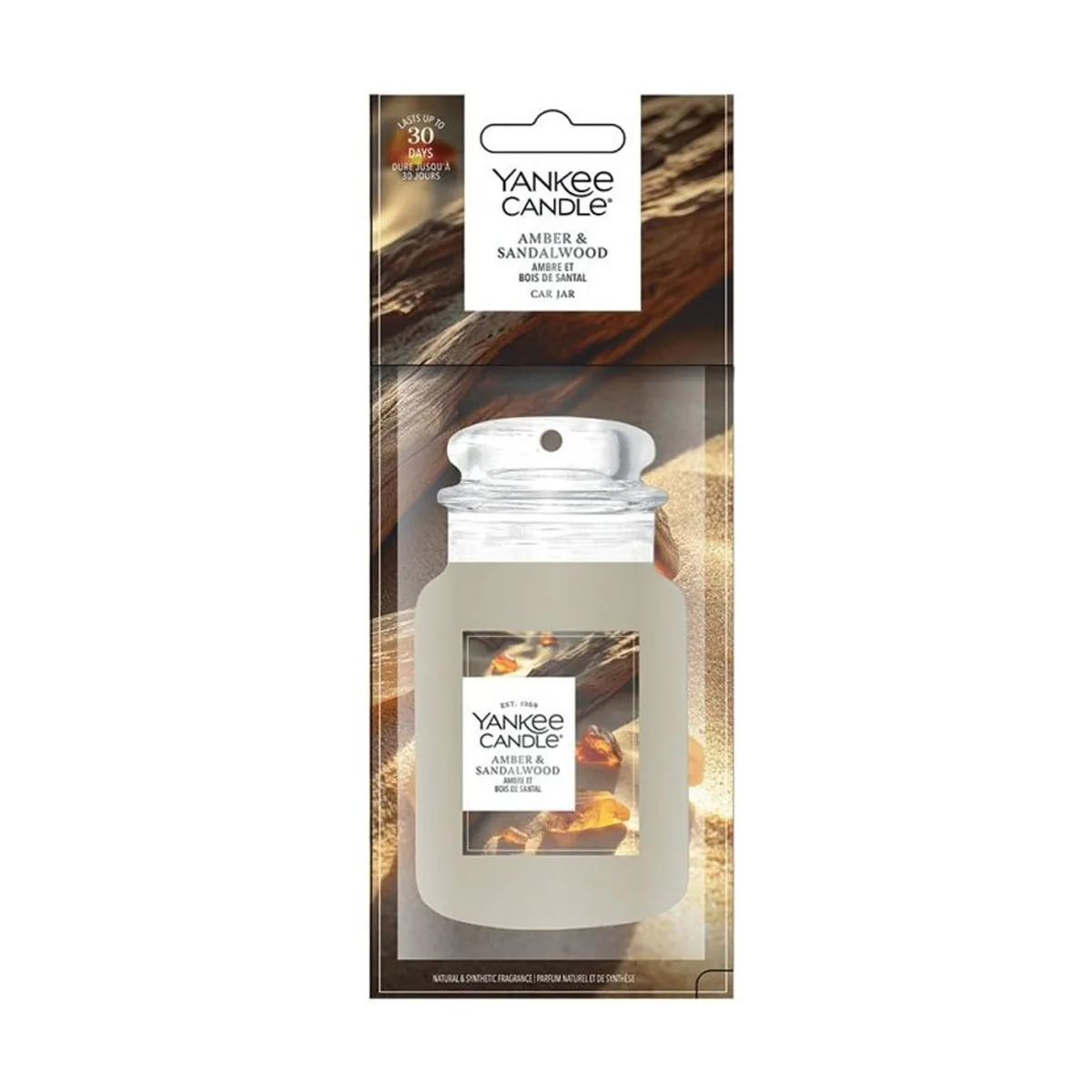 Yankee Candle Amber & Sandalwood Car Jar Air Freshener