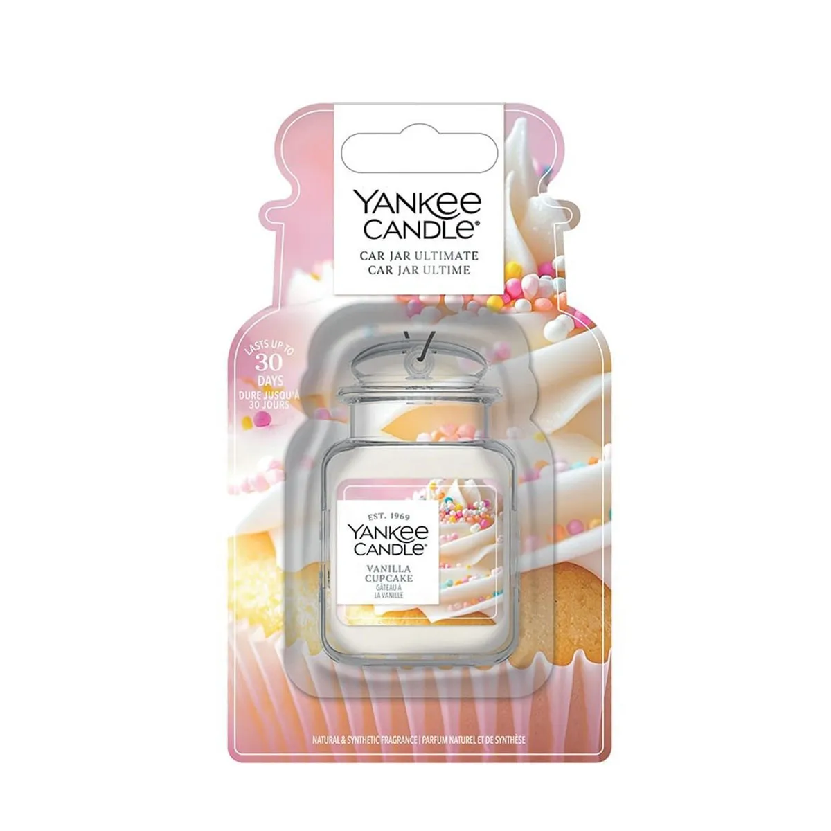 Yankee Candle Vanilla Cupcake Car Jar Ultimate Air Freshener