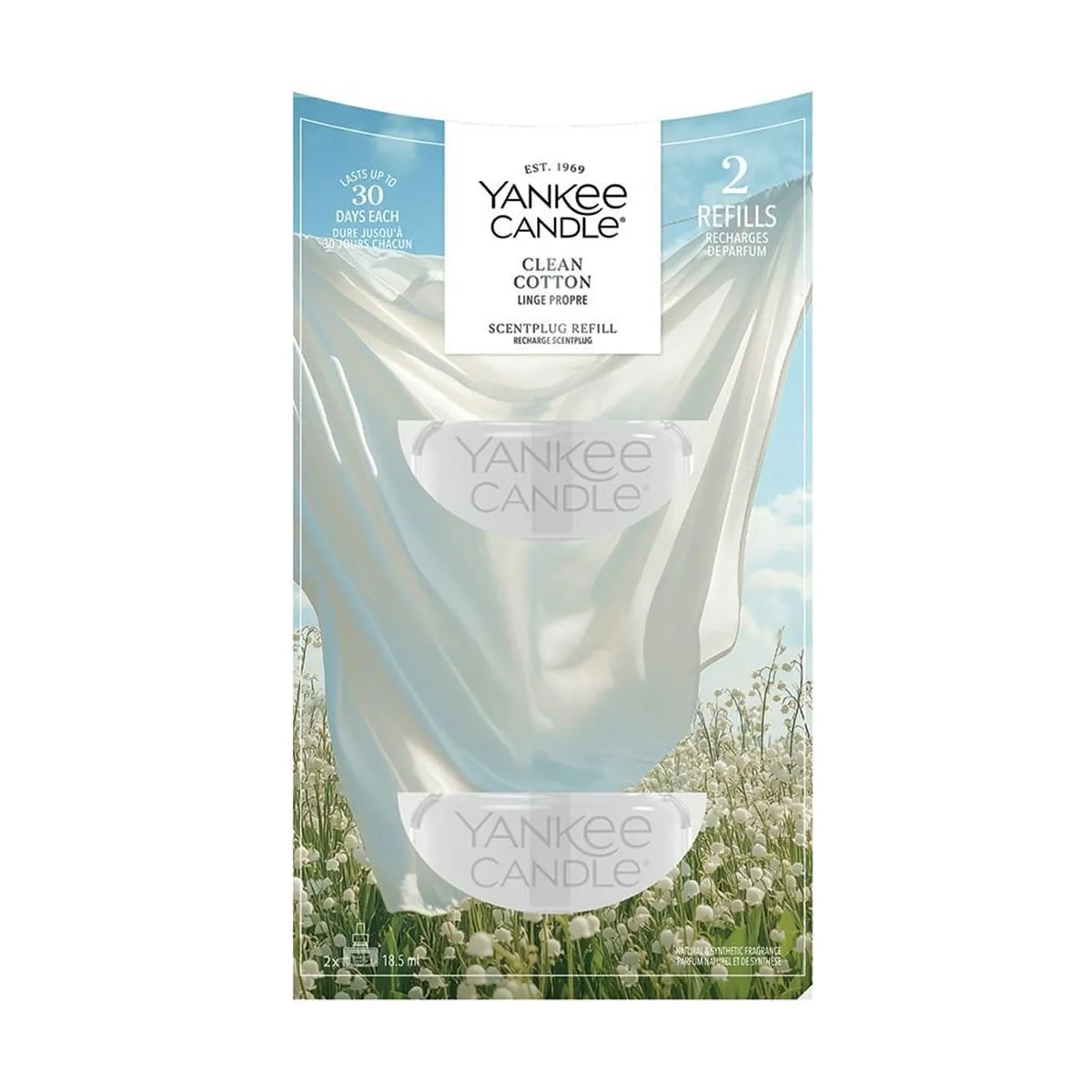 Yankee Candle Clean Cotton Scent Plug Refills (Pack of 2)