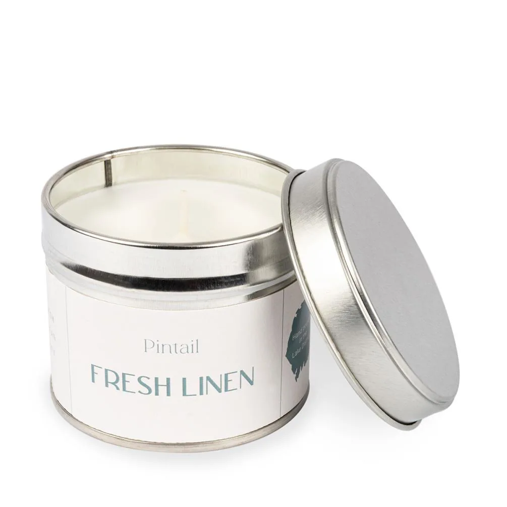 Pintail Candles Fresh Linen Tin Candle