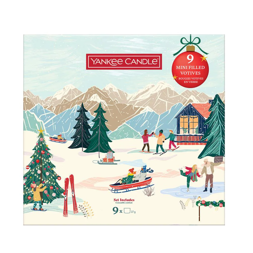 Yankee Candle 9 Filled Votive Book Christmas Gift Set