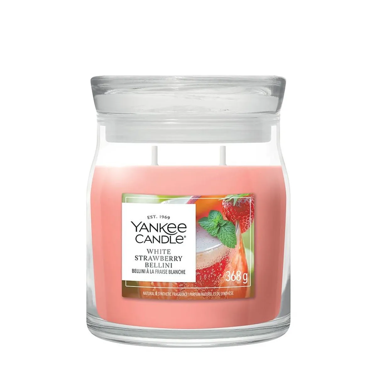 Yankee Candle White Strawberry Bellini Medium Jar