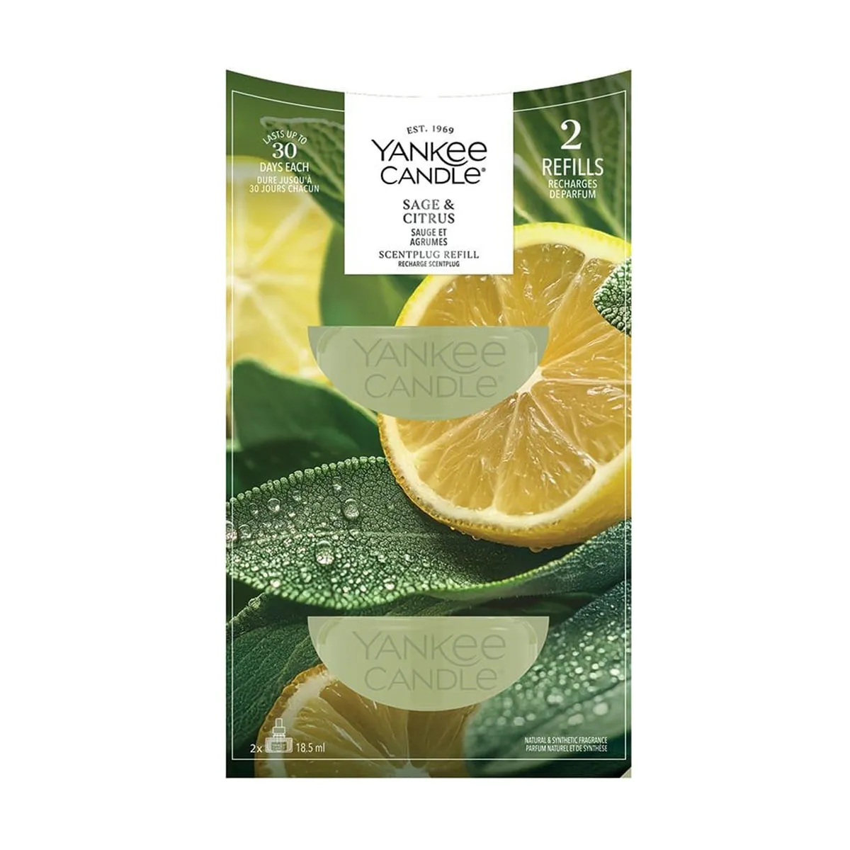 Yankee Candle Sage & Citrus Scent Plug Refills (Pack of 2)
