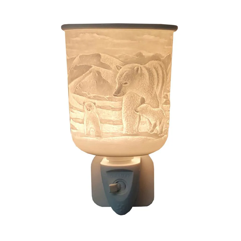 Cello Polar Bear Porcelain Plug In Wax Melt Warmer
