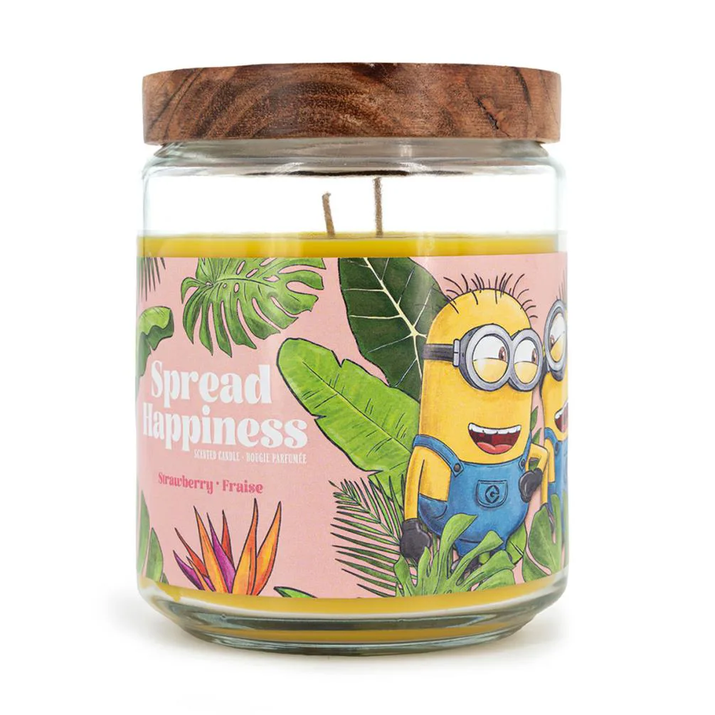 Minions Spread Happiness Strawberry Large Jar Candle