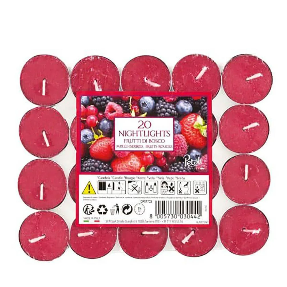 Petali Mixed Berries Nightlight Tealights (Pack of 20)