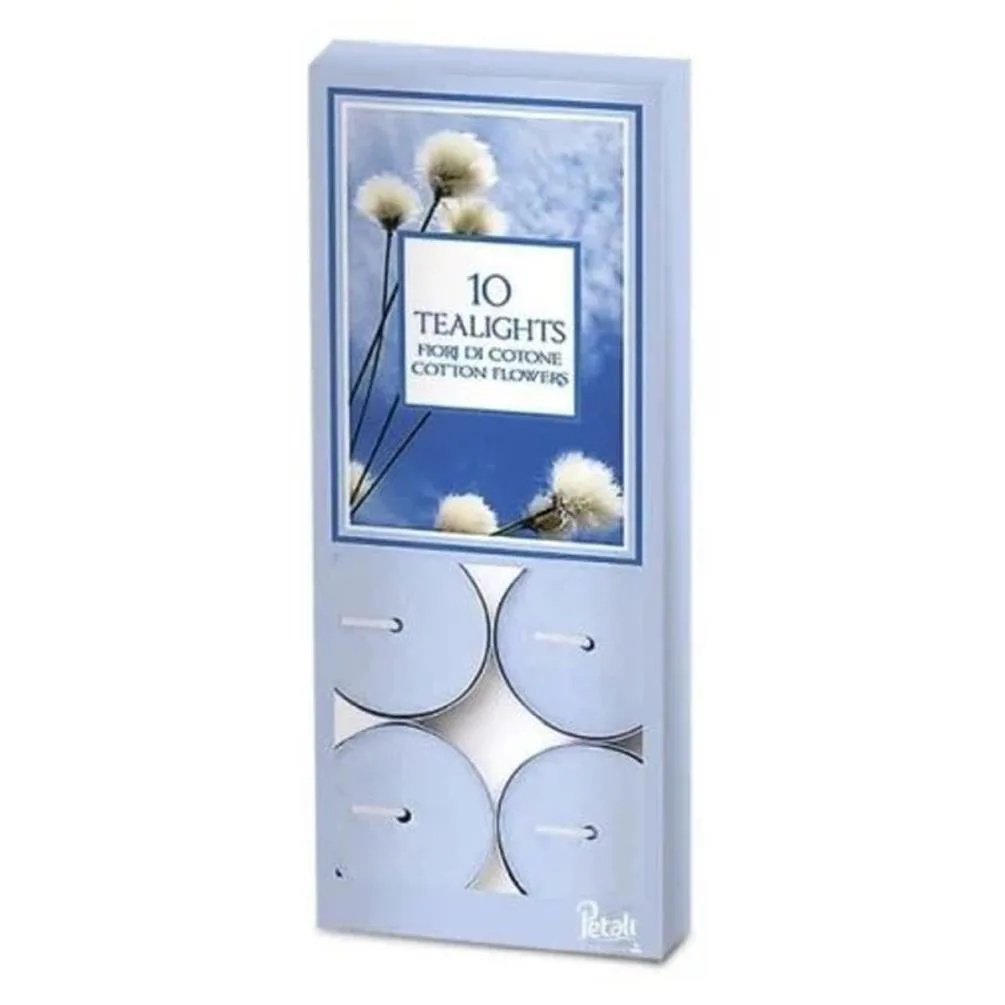 Petali Cotton Flowers Tealights (Pack of 10)