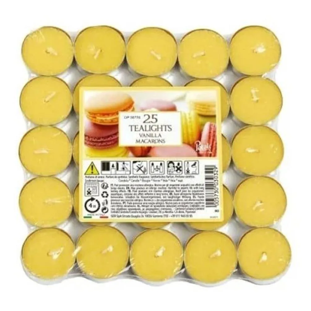 Petali Vanilla Macarons Tealights (Pack of 25)