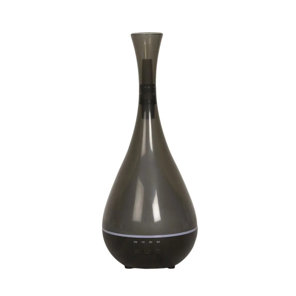 Aroma LED Dark Wood Effect Funnel Ultrasonic Electric Oil Diffuser