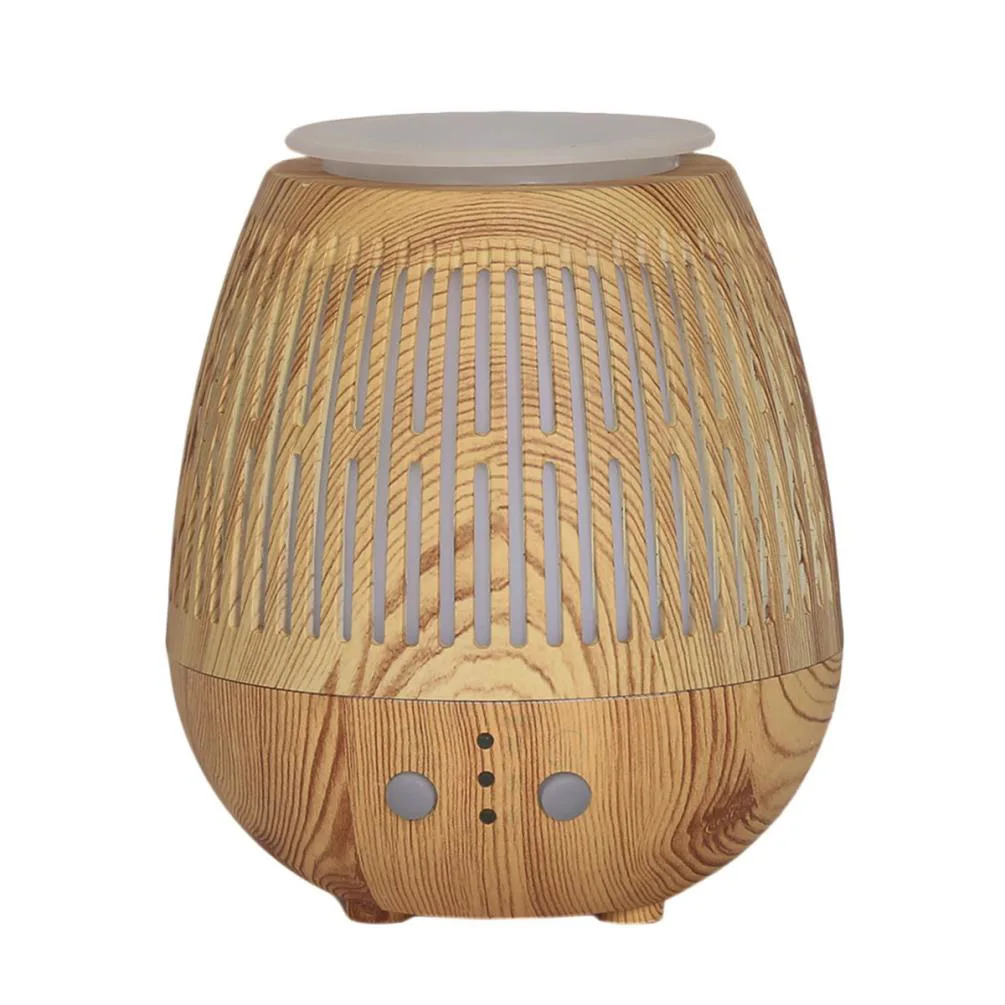 Aroma LED Light Wood Effect Bulb Grill Ultrasonic Electric Oil Diffuser