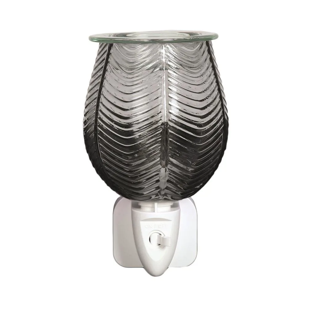 Aroma Grey Lustre Ribbed Plug In Wax Melt Warmer