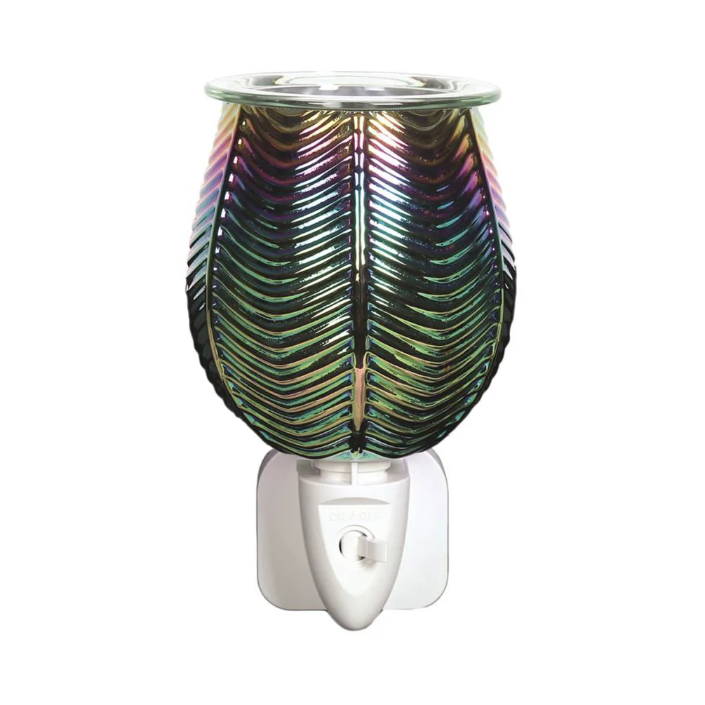 Aroma Jade Lustre Ribbed Plug In Wax Melt Warmer