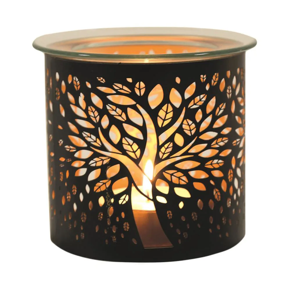Aroma Black Tree of Life Jar Sleeve & Wax Melt Warmer