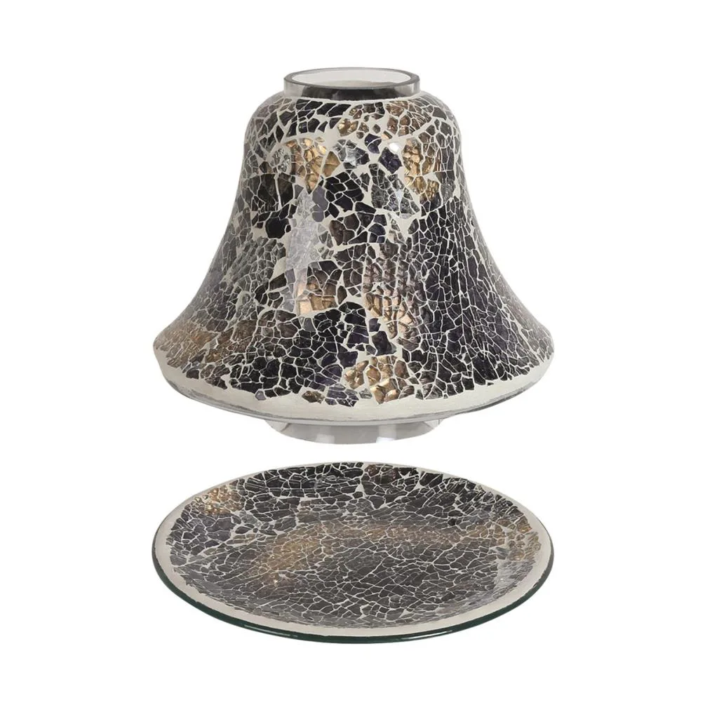 Aroma Black &amp; Gold Crackle Shade &amp; Tray