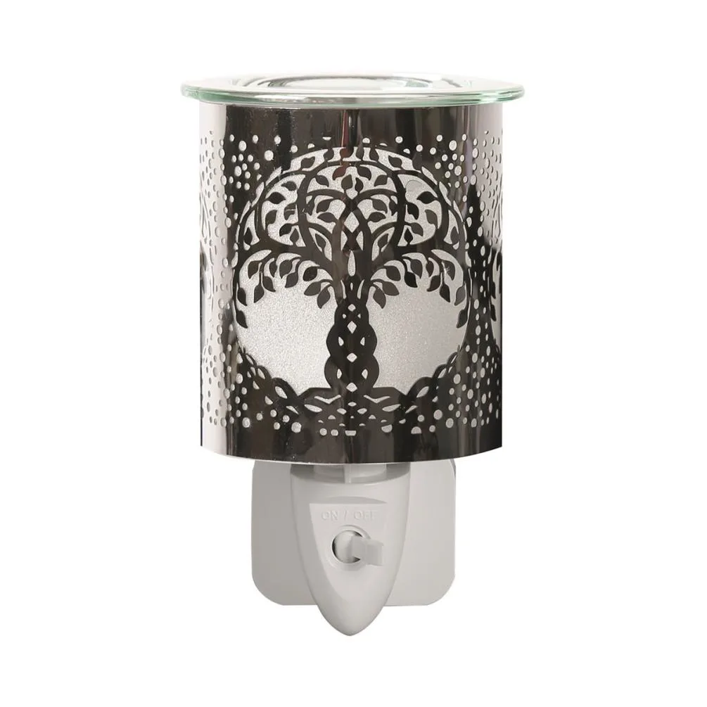 Aroma Chrome Tree of Life Plug In Wax Melt Warmer