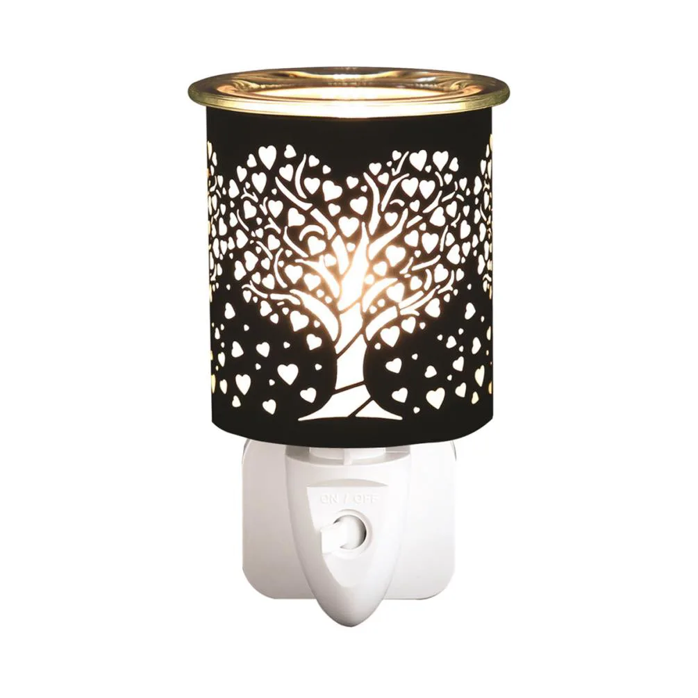 Aroma Black & Gold Heart Tree Plug In Wax Melt Warmer