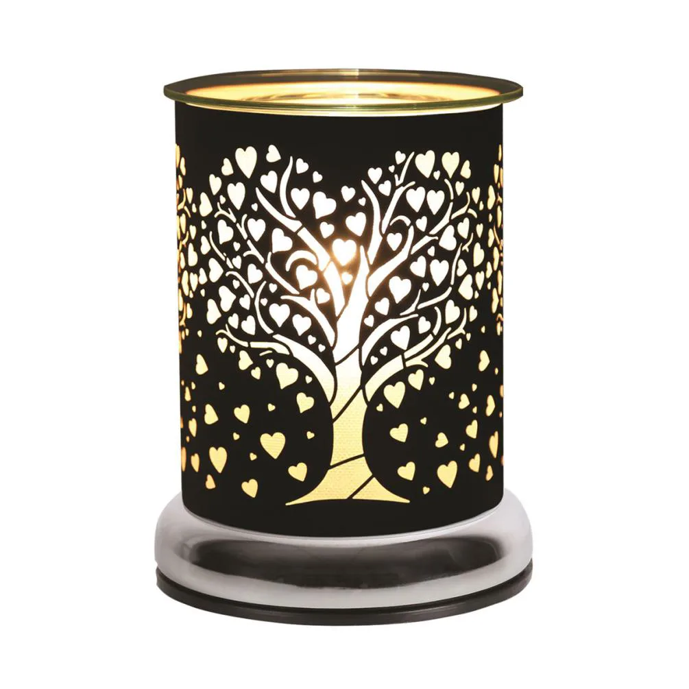 Aroma Black Heart Tree Touch Electric Wax Melt Warmer