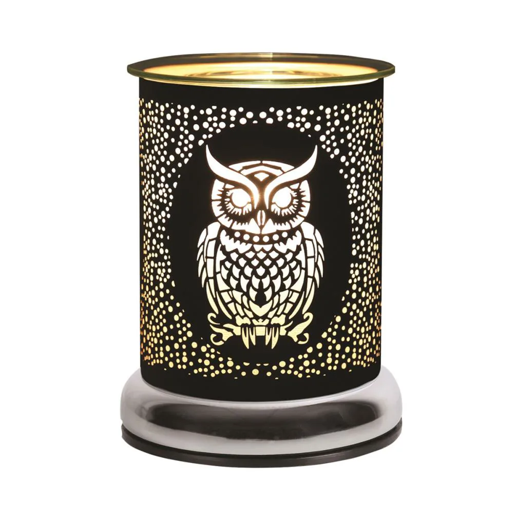 Aroma Black Owl Touch Electric Wax Melt Warmer