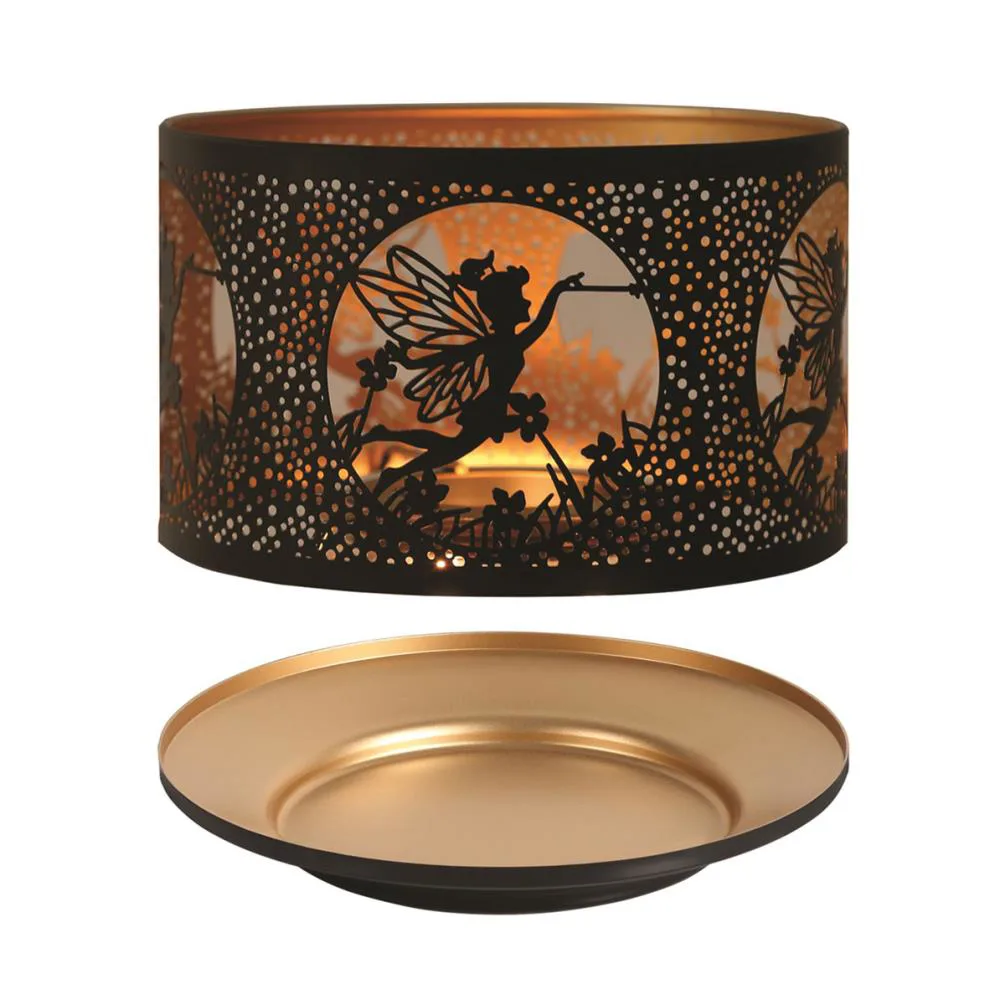 Aroma Silhouette Black & Gold Fairy Shade & Tray