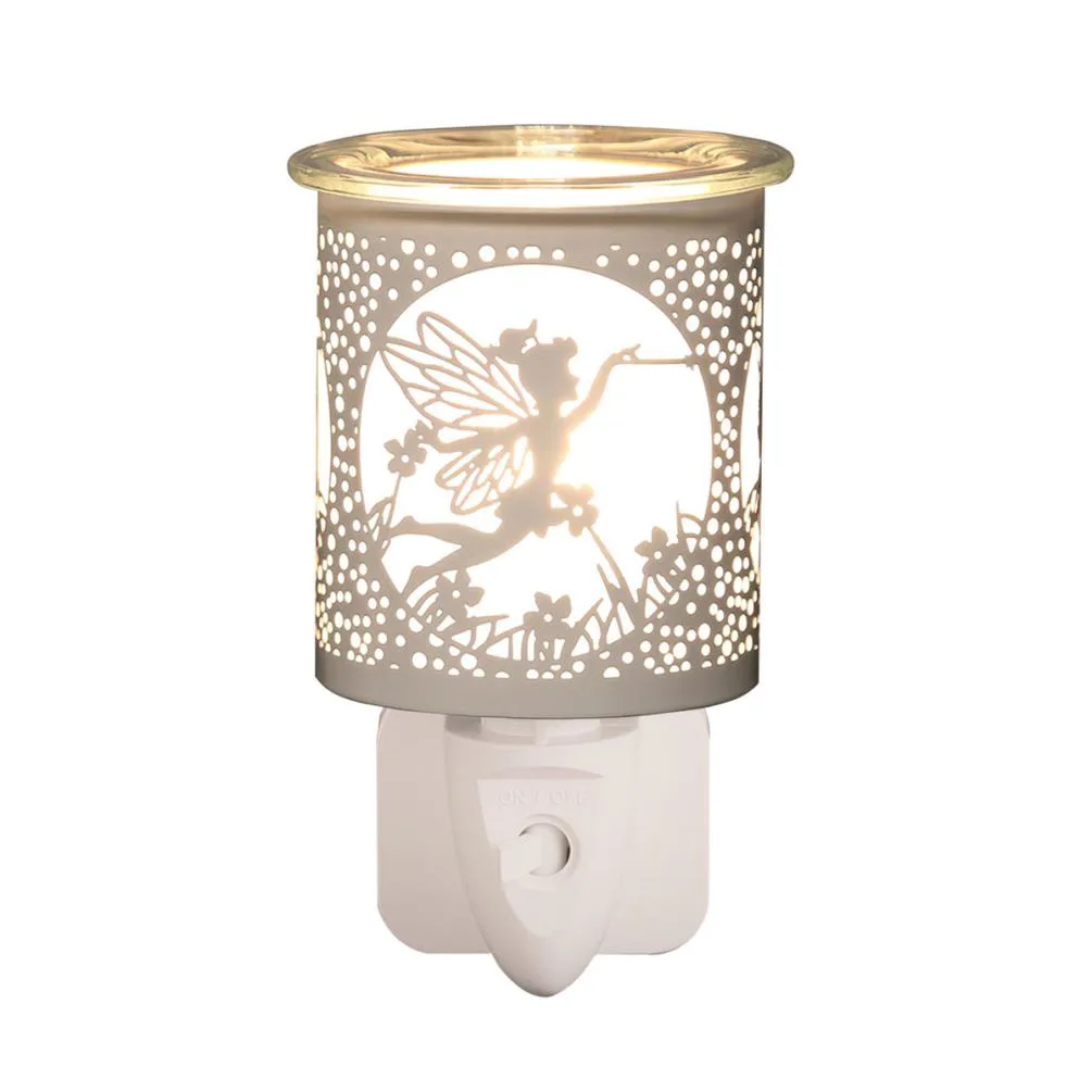 Aroma White &amp; Gold Fairy Plug In Wax Melt Warmer