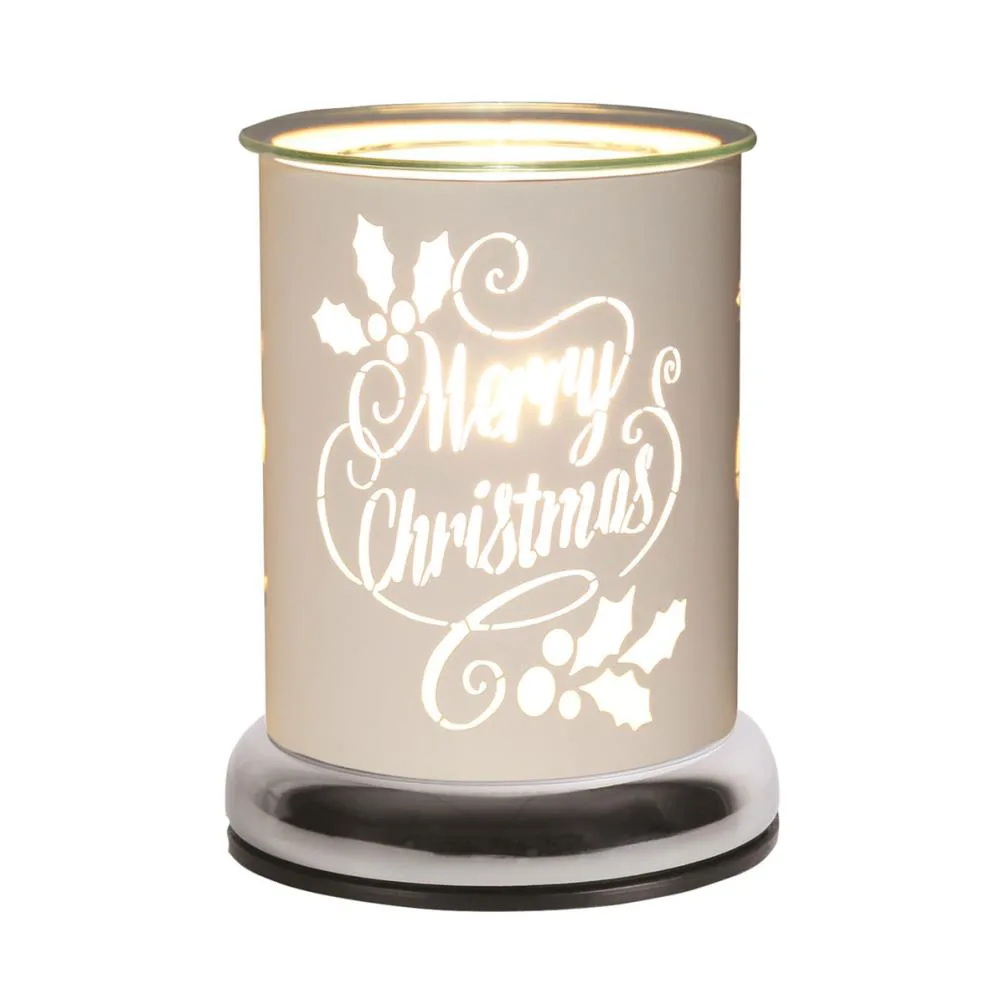 Aroma White Merry Christmas Touch Electric Wax Melt Warmer