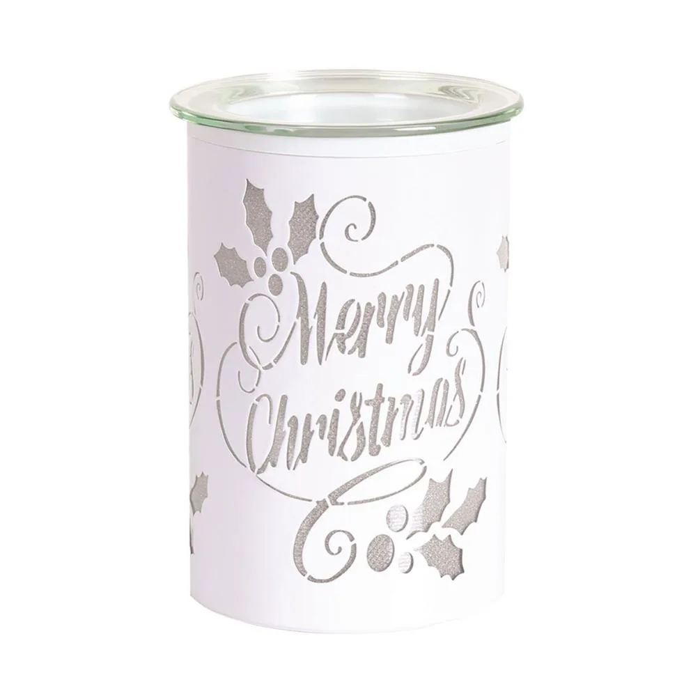 Aroma White Merry Christmas Electric Wax Melt Warmer