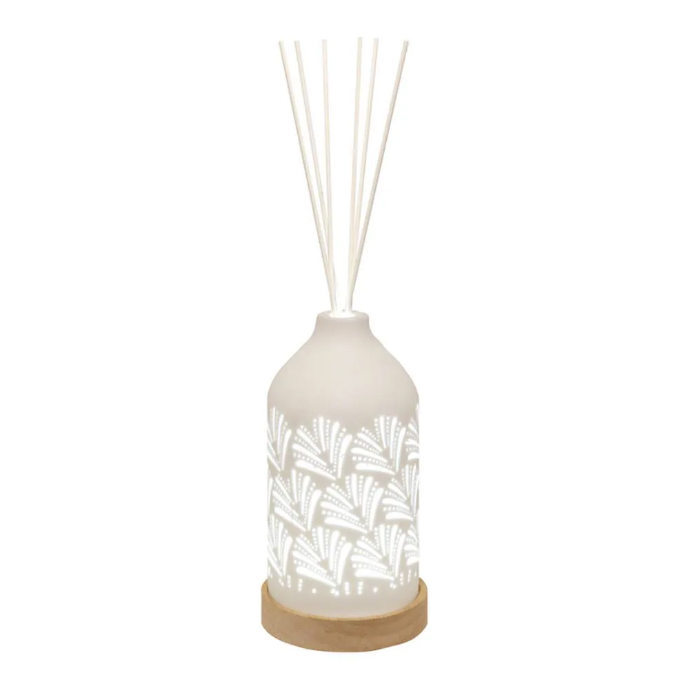 Woodbridge Fan Clean Linen LED Light up Reed Diffuser