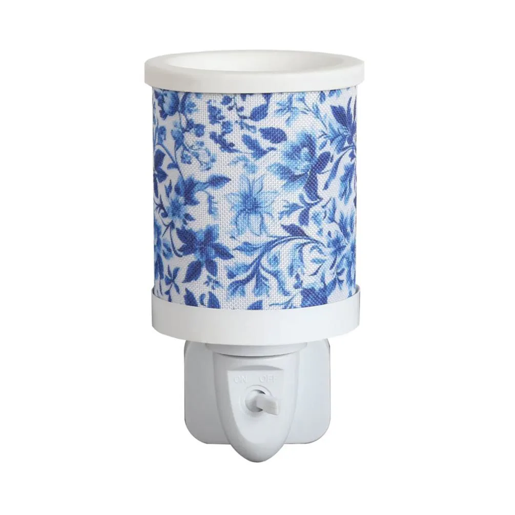 Aroma Blue & White Floral Plug In Wax Melt Warmer