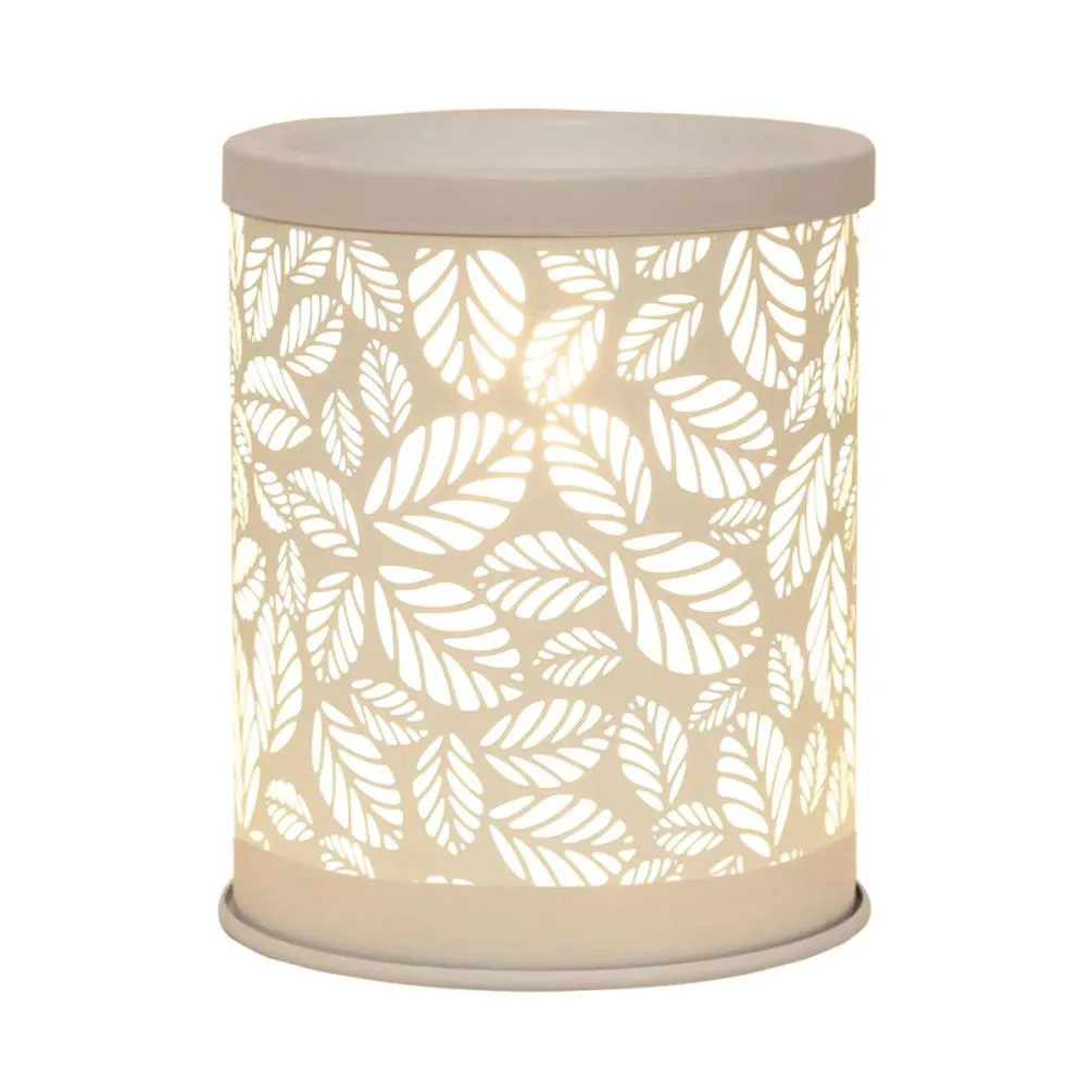 Aroma White Leaves Electric Wax Melt Warmer