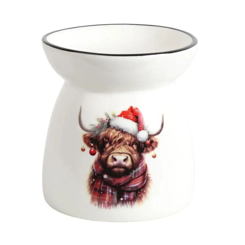 Aroma Christmas Highland Cow Ceramic Wax Melt Warmer
