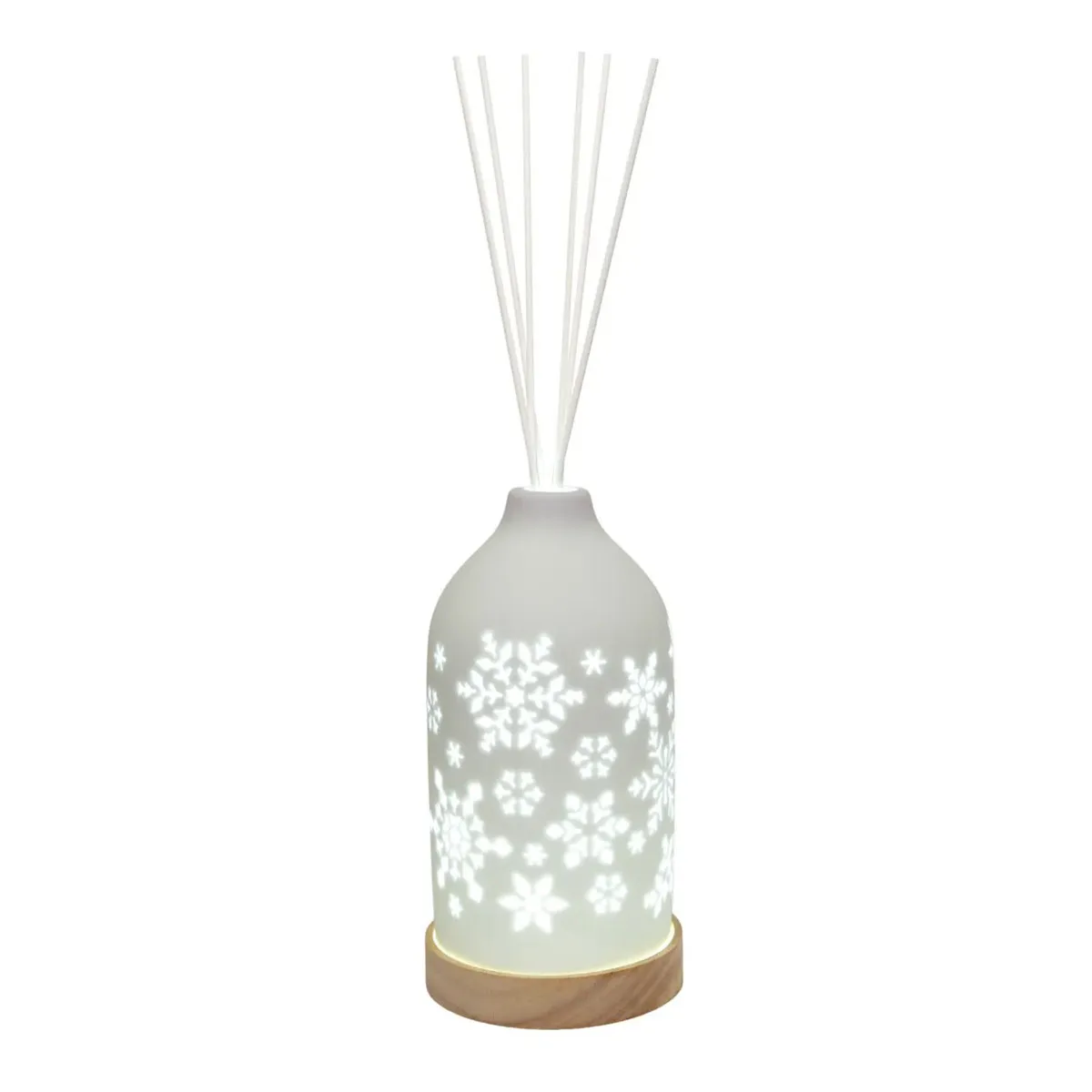 Woodbridge Snowflakes LED Light Up Reed Diffuser