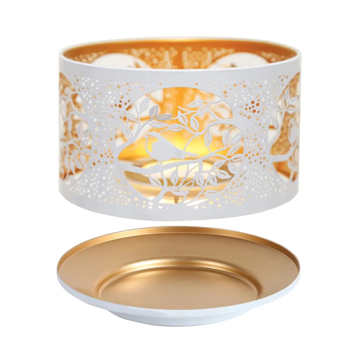 Aroma Silhouette White Bird Shade & Tray