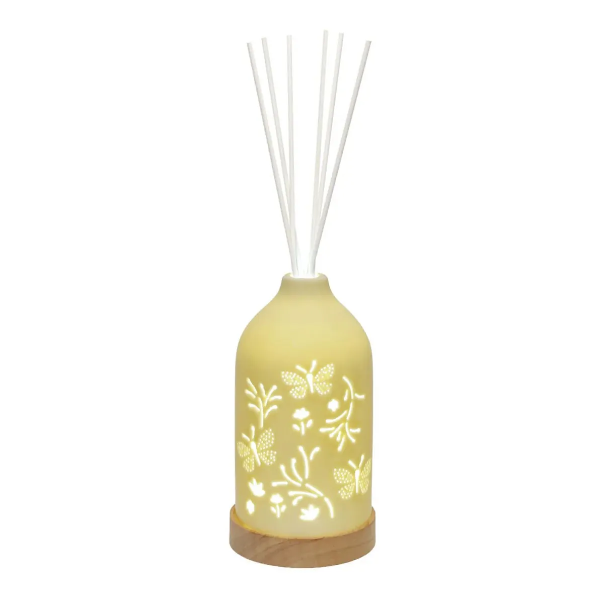 Woodbridge Butterfly Yellow LED Light up Reed Diffuser