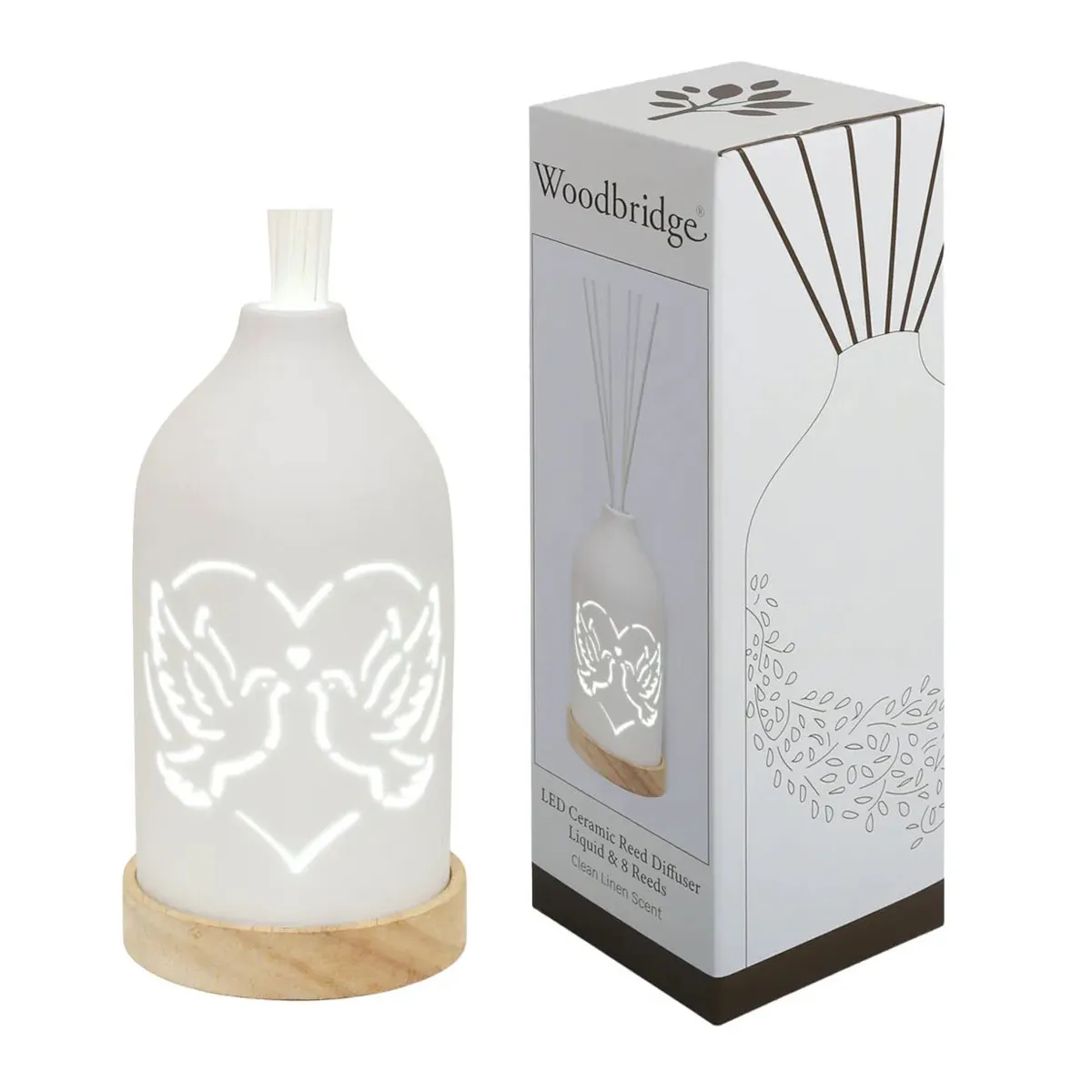 Woodbridge Doves LED Light up Reed Diffuser