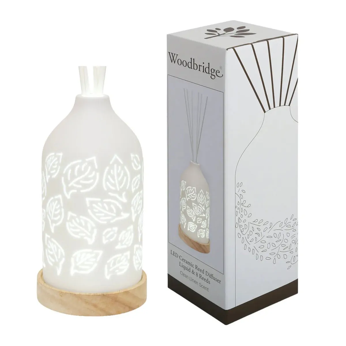 Woodbridge Leaves LED Light up Reed Diffuser