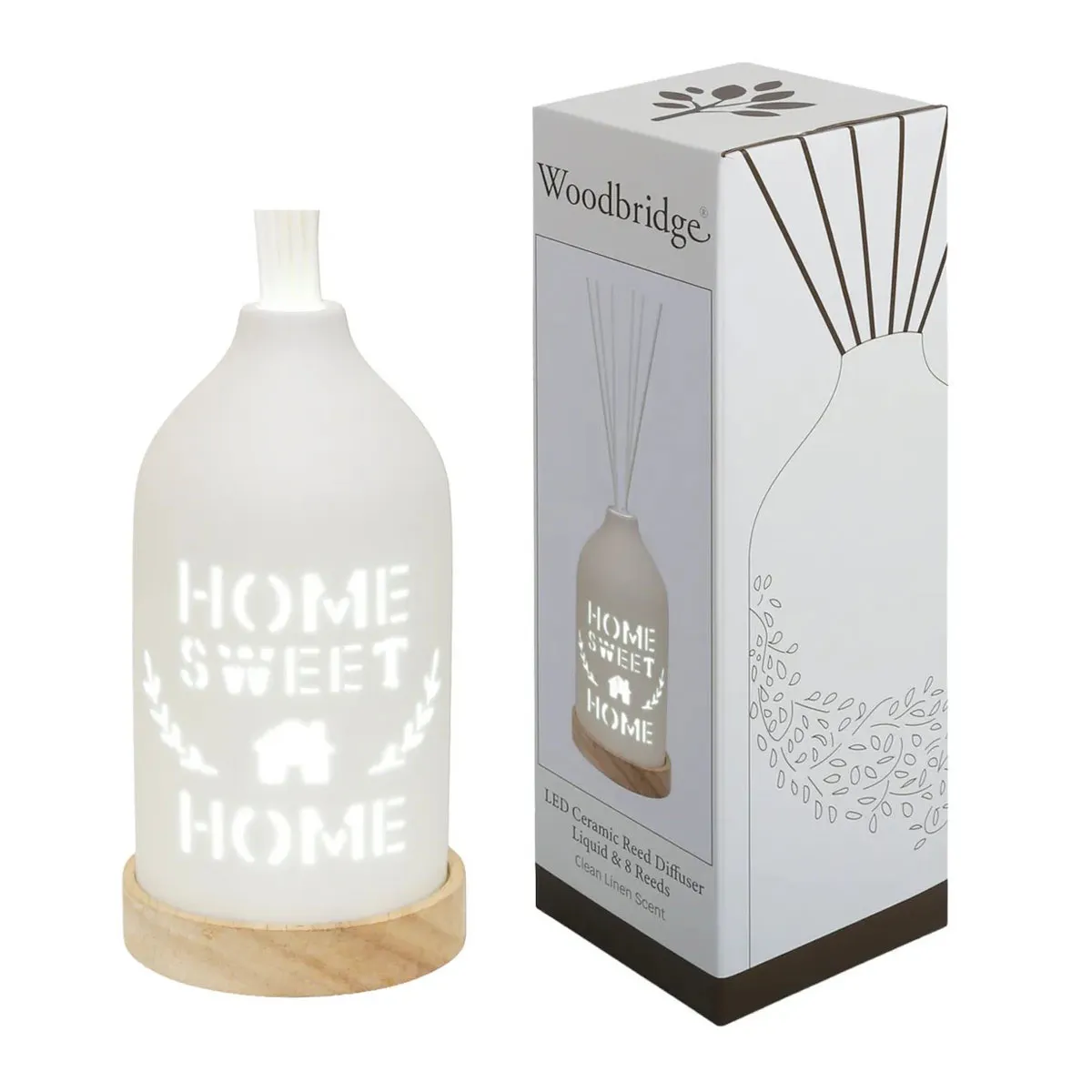 Woodbridge Home Sweet Home LED Light up Reed Diffuser