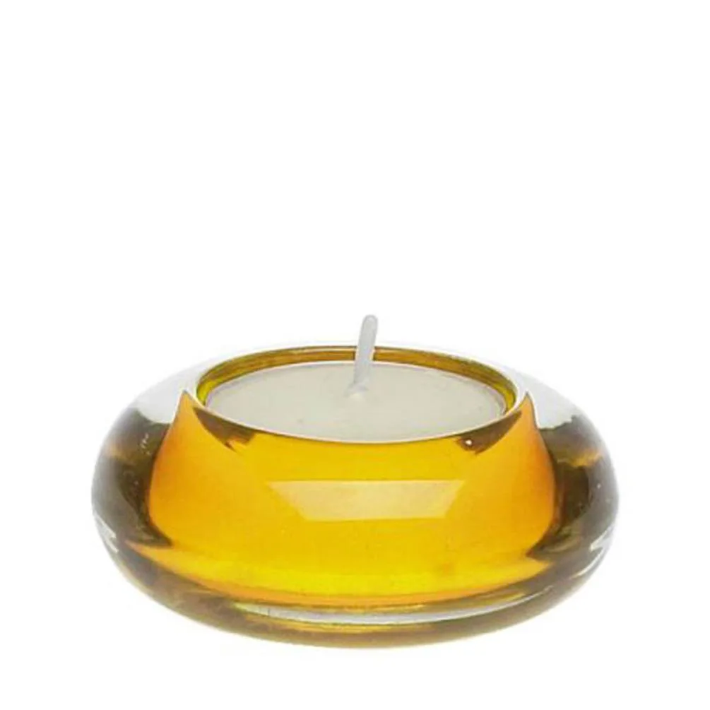Price's Yellow Glass Tealight Holder