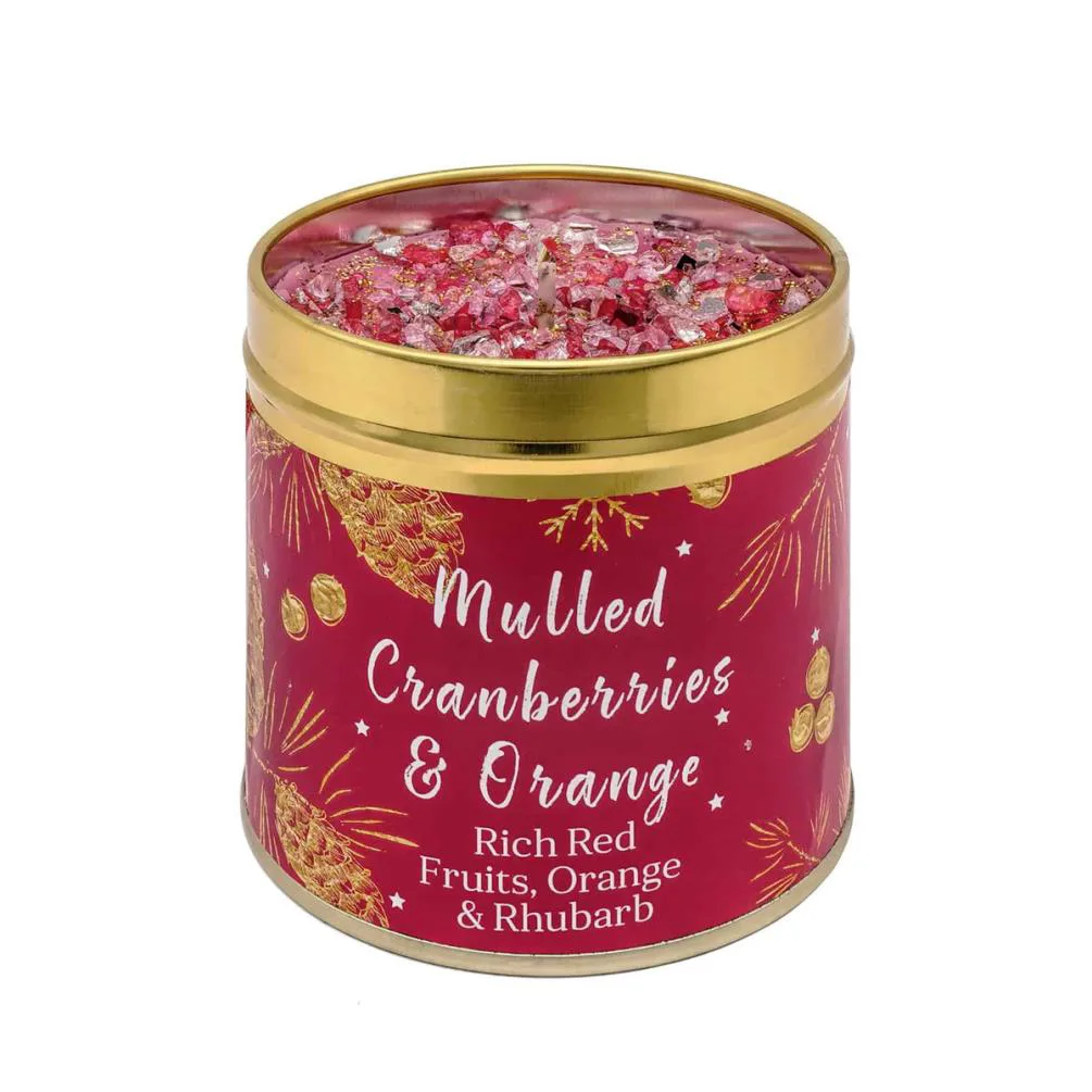 Best Kept Secrets Mulled Cranberries &amp; Orange Elegance Tin Candle