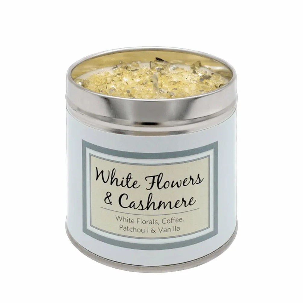 Best Kept Secret White Flowers &amp; Cashmere Tin Candle