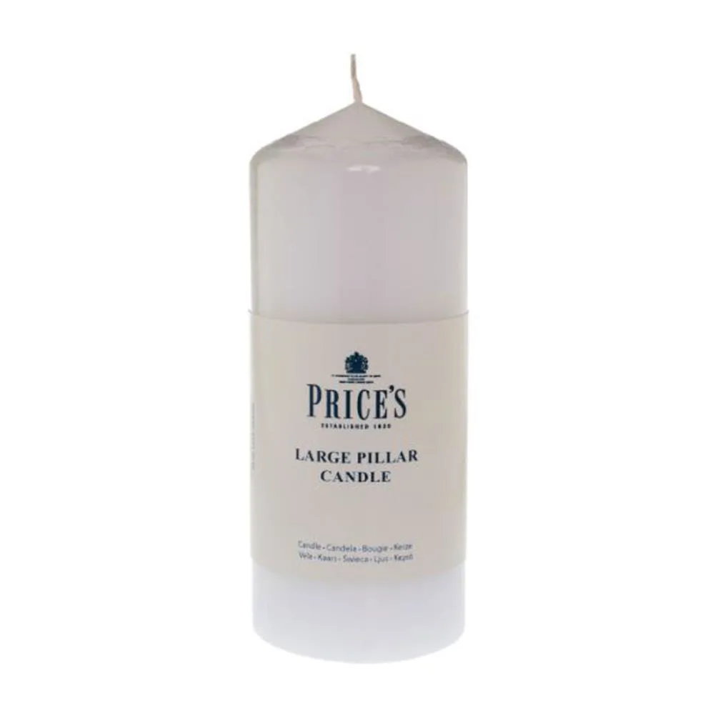 Price's White Pillar Candle 15cm