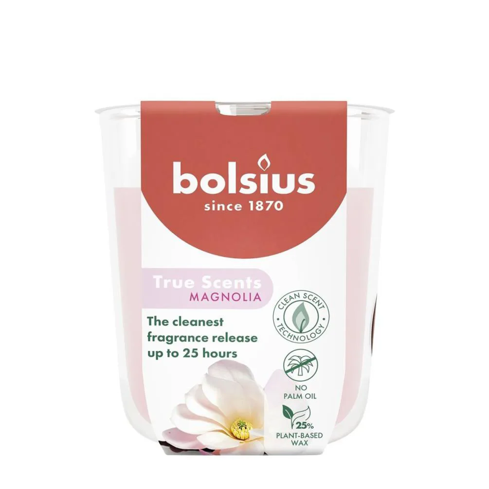 Bolsius Magnolia True Scents Small Glass Jar Candle