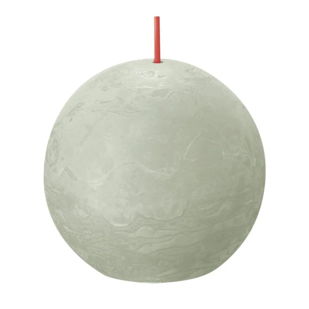 Bolsius Foggy Green Rustic Ball Candle 8cm