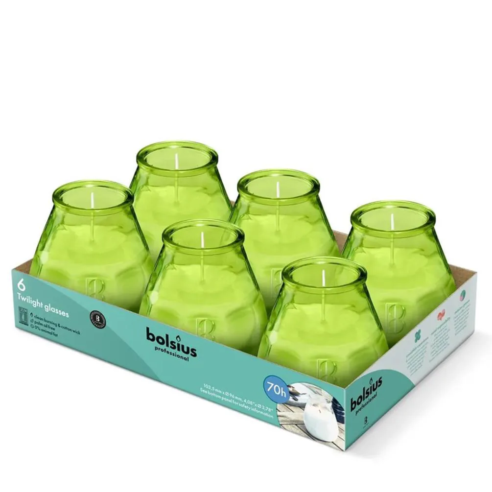 Bolsius Lemon Professional Twilight Patio Candles (Pack of 6)